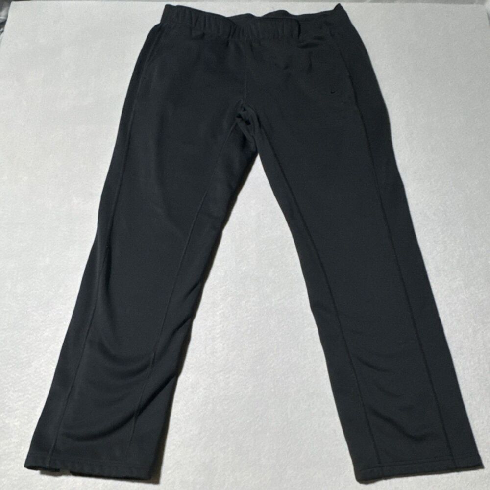 Nike Therma-FIT Black Men's L Track Pants Fleece Straight Leg